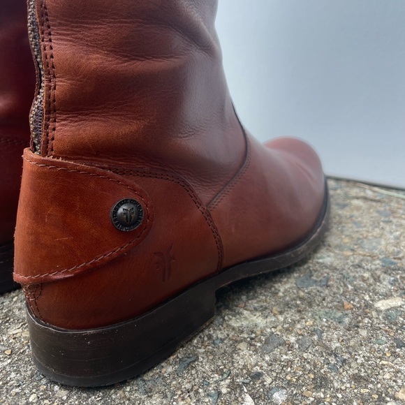 Size 8 Frye Mahogany Leather Riding Boots - Picture 6 of 6
